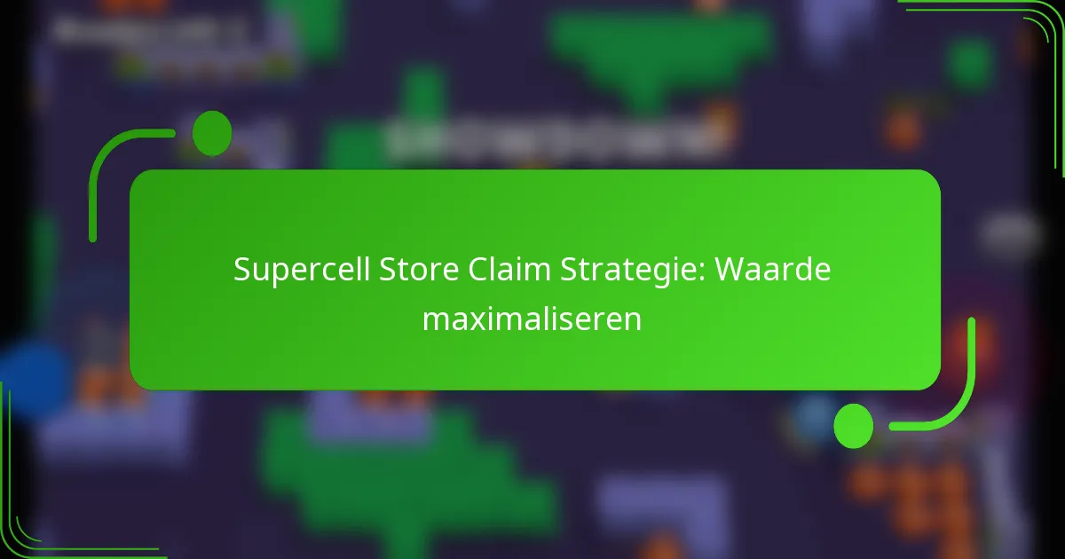 Supercell Store Claim Strategie: Waarde maximaliseren